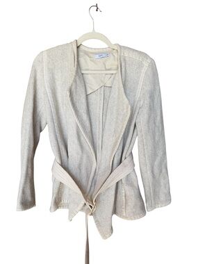 Vince Ivory Knit Wrap Belted Cardigan Size XS